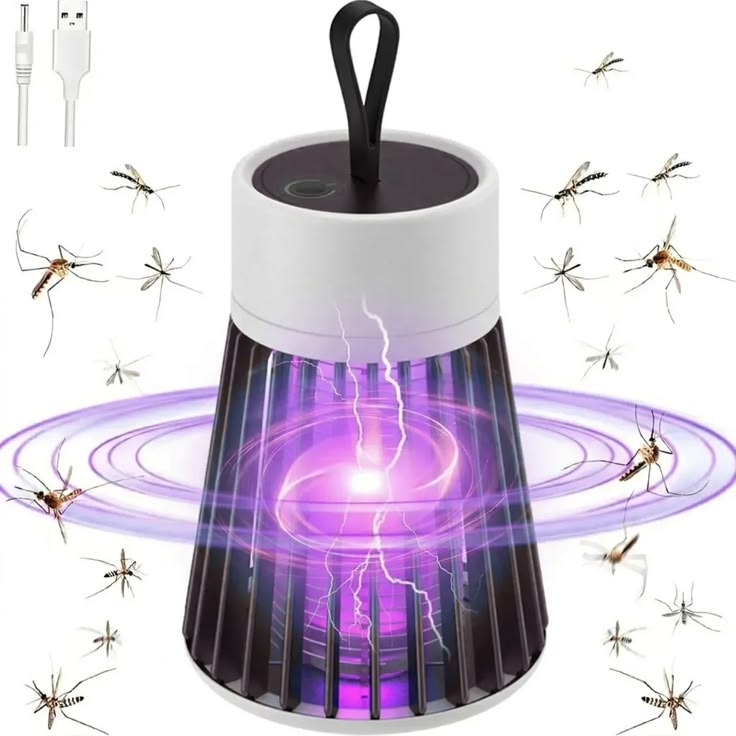 Rechargeable Electric Mosquito Killer Lamp – UV Light Insect Trap with USB Charging