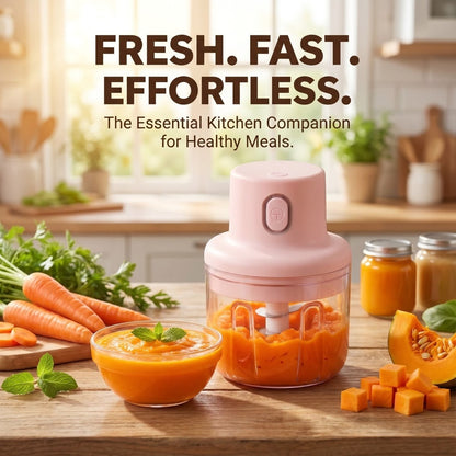 Portable Electric Food Chopper & Mini Blender – Fast, Compact Kitchen Helper