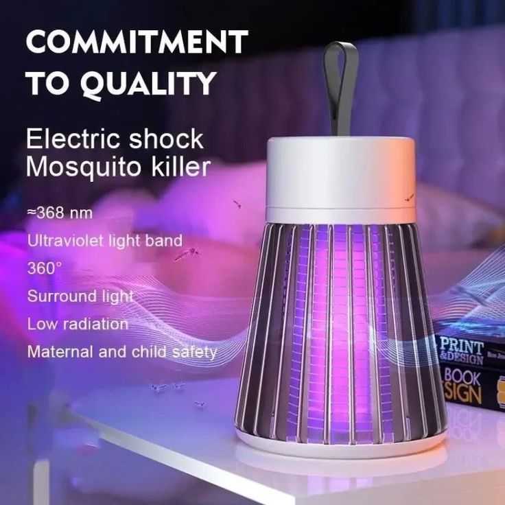 Rechargeable Electric Mosquito Killer Lamp – UV Light Insect Trap with USB Charging